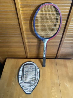 Raquette Tennis Ancienne DONNAY GLM 27 Bois + Housse Sport Vintage #E2