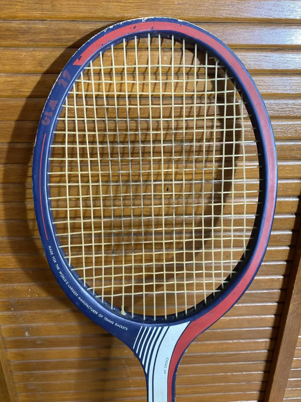 Raquette Tennis Ancienne DONNAY GLM 27 Bois + Housse Sport Vintage #E2