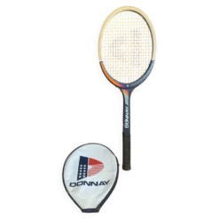 Raquette tennis ancienne donnay smasher pro bois + housse donnay vinta