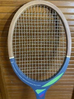Raquette tennis ancienne donnay court one bois vintage #e191