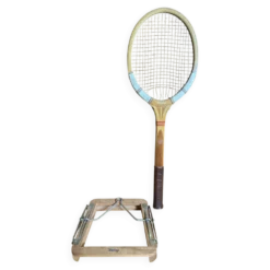 Raquette tennis ancienne dunlop maxply bois + protection sport vintage