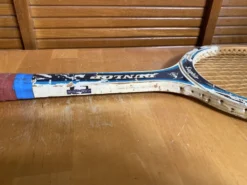 Raquette tennis ancienne dunlop saphir bois + housse sport vintage #e2