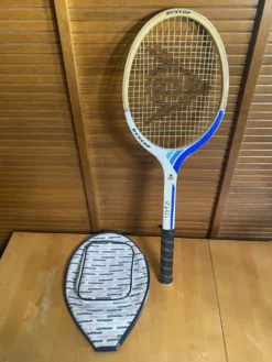 Raquette tennis ancienne dunlop bois + housse donnay vintage
