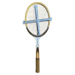 Raquette tennis ancienne dunlop flight bois + protection zéphyr vintag