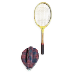 Raquette tennis ancienne gauthier & fils andré dupont bois + housse #e