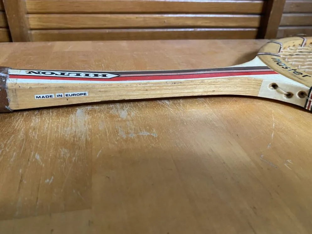 Raquette Tennis Ancienne HILTON Master Bois + Housse Vintage