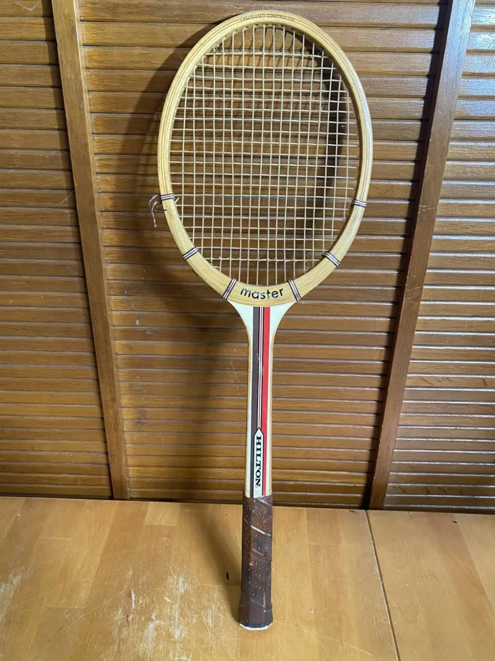 Raquette Tennis Ancienne HILTON Master Bois + Housse Vintage