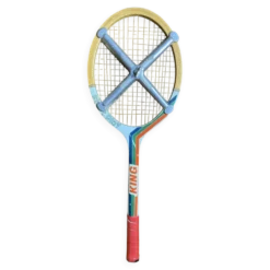 Raquette Tennis Ancienne KING Start Play Bois + Protection ZEPHYR Vint