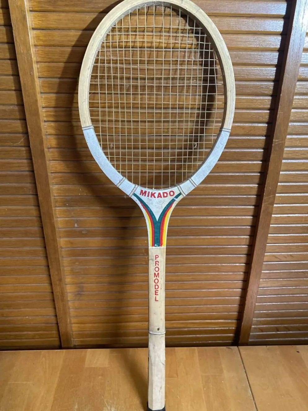 Raquette tennis ancienne mikado promodel bois sport vintage