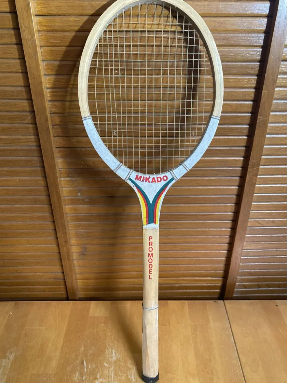 Raquette tennis ancienne mikado promodel bois sport vintage
