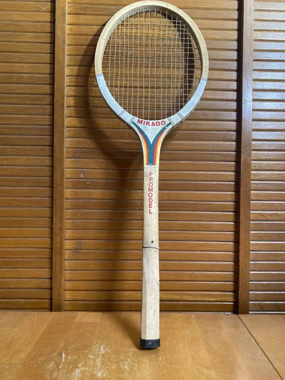 Raquette tennis ancienne mikado promodel bois sport vintage