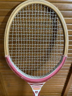 Raquette Tennis Ancienne MS Marco École 2 Bois Sport Vintage