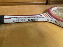 Raquette Tennis Ancienne MS Marco École 2 Bois Sport Vintage
