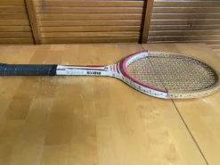 Raquette Tennis Ancienne MS Marco École 2 Bois Sport Vintage