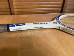 Raquette Tennis Ancienne ONE STAR Golden Team Bois Sport Vintage #E213
