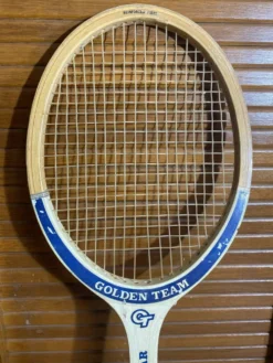 Raquette Tennis Ancienne ONE STAR Golden Team Bois Sport Vintage #E213