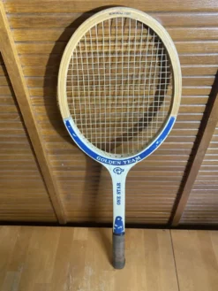 Raquette Tennis Ancienne ONE STAR Golden Team Bois Sport Vintage #E213