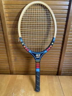 Raquette tennis ancienne sport 2000 ace mini bois + housse sport vinta