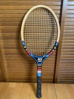Raquette tennis ancienne sport 2000 ace mini bois + housse sport vinta