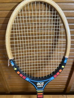 Raquette tennis ancienne sport 2000 ace mini bois + housse sport vinta