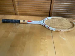 Raquette tennis ancienne wilson chris évent américain star bois vintag