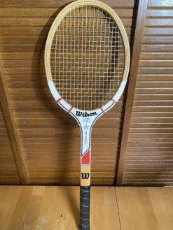 Raquette tennis ancienne wilson chris évent américain star bois vintag