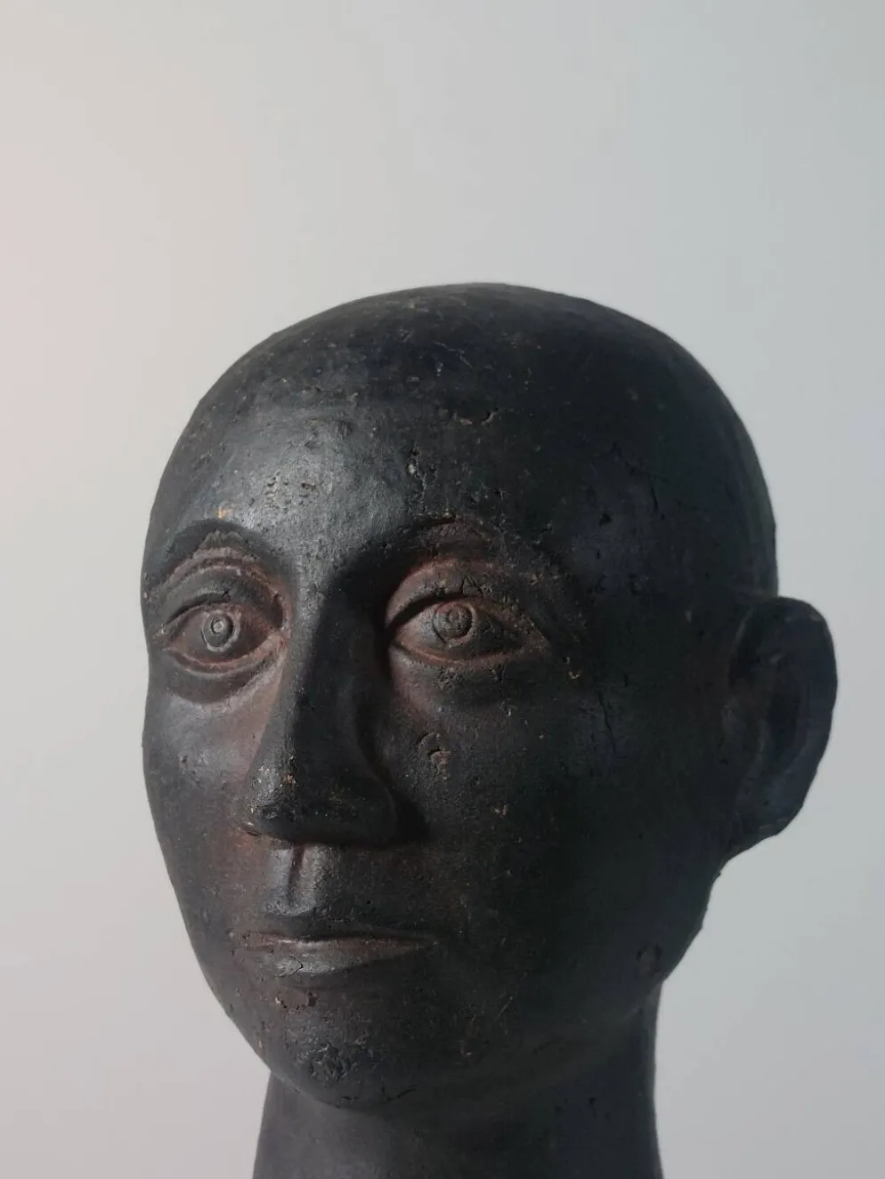 Rare buste en céramique de portrait Wunderkammer