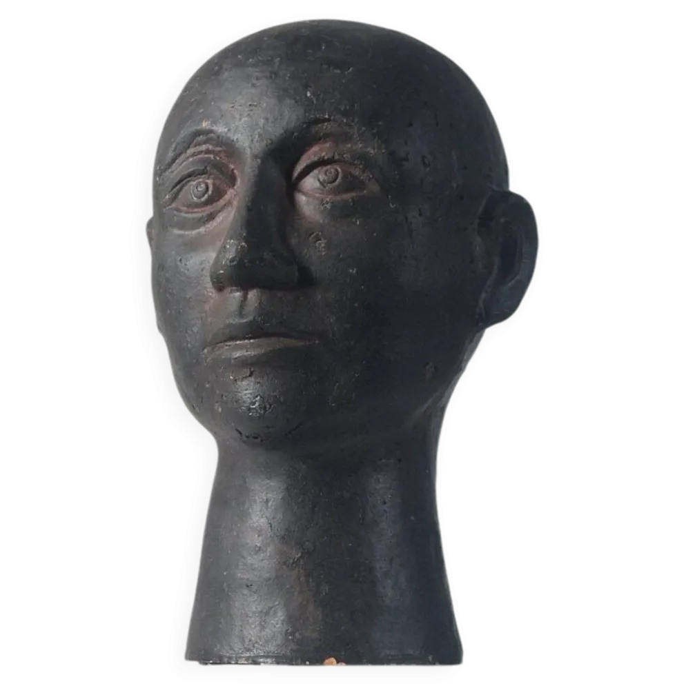 Rare buste en céramique de portrait Wunderkammer