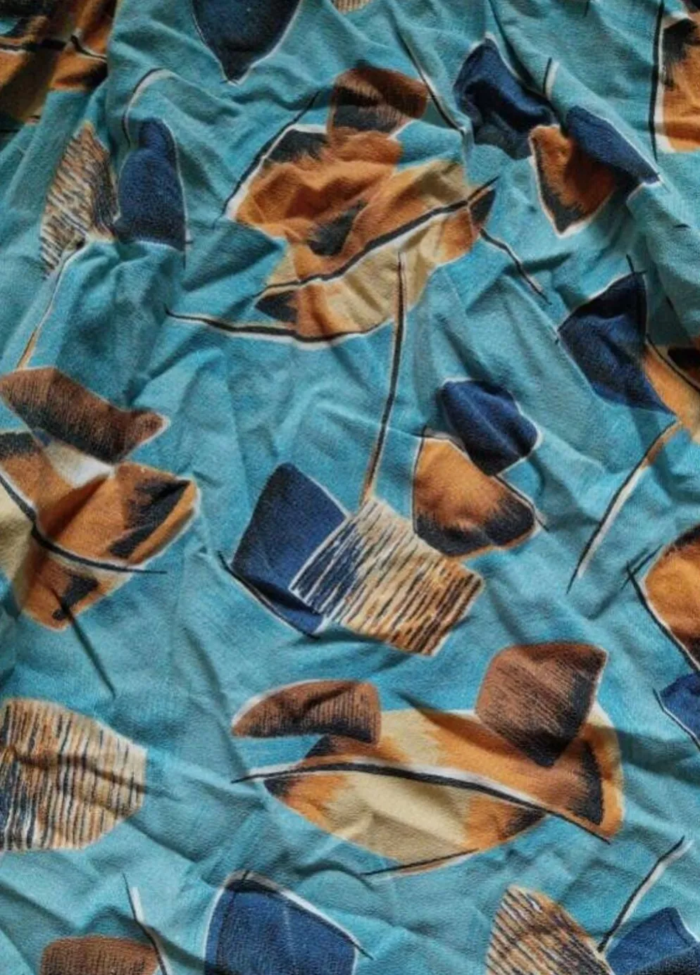 rare grand dessus de lit vintage années 60-70 France textile Bassora exclus