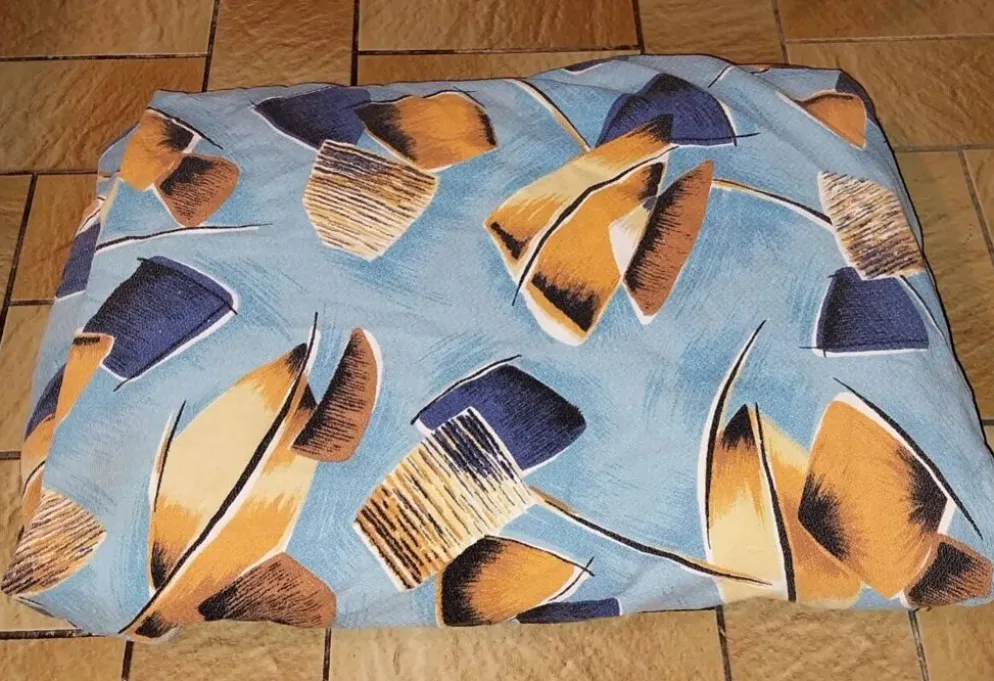 rare grand dessus de lit vintage années 60-70 France textile Bassora exclus