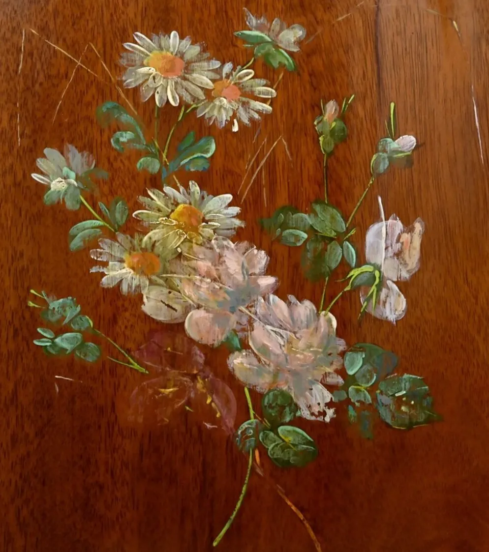 Rare miroir triptyque en bronze – 1900