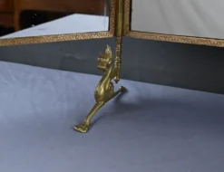Rare miroir triptyque en bronze – 1900