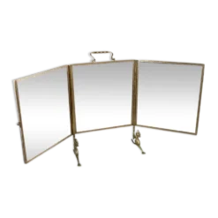 Rare miroir triptyque en bronze – 1900