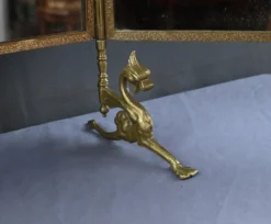 Rare miroir triptyque en bronze – 1900