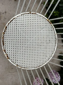 Rare salon de jardin Mathieu Matégot – Ensemble CAP d’Ail 5 pièces