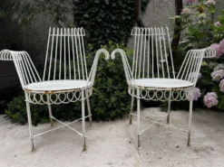 Rare salon de jardin Mathieu Matégot – Ensemble CAP d’Ail 5 pièces