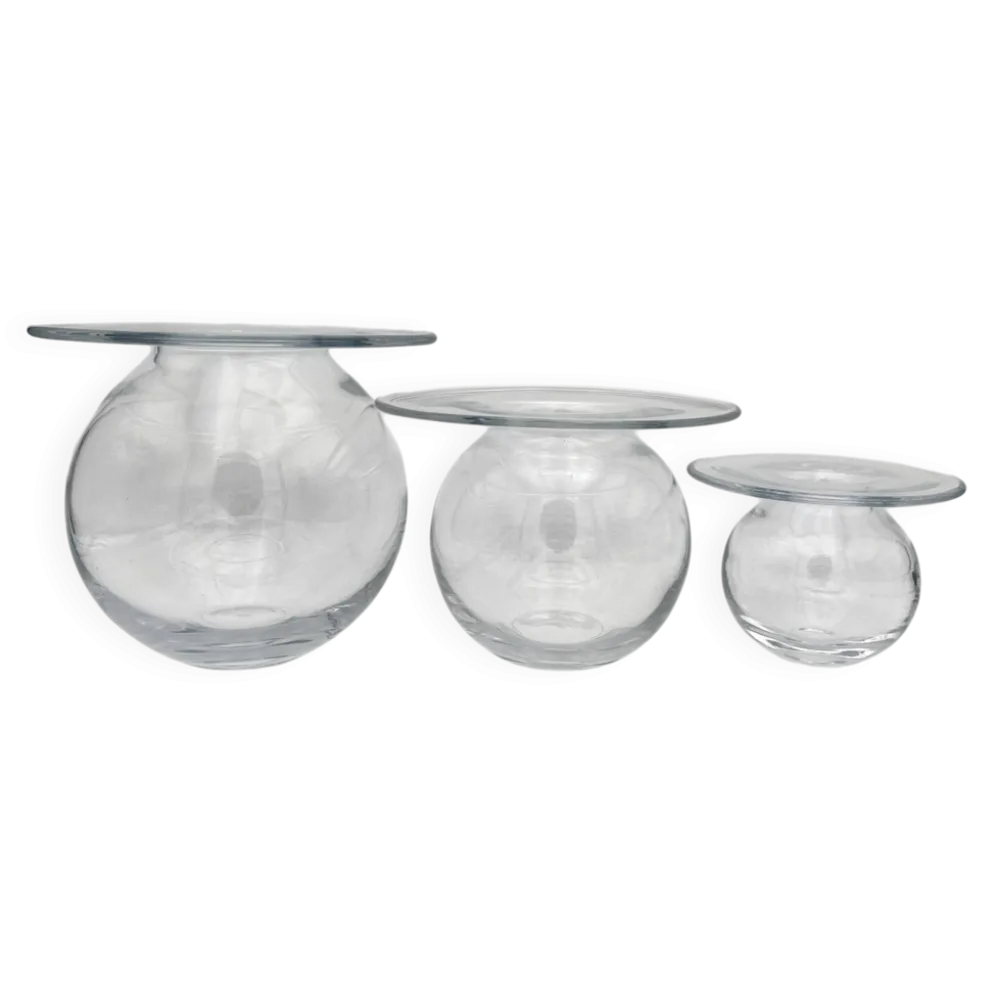 Rare Trio Vases "Saturnus" Nanny Still Riihimäen Lasi 1960