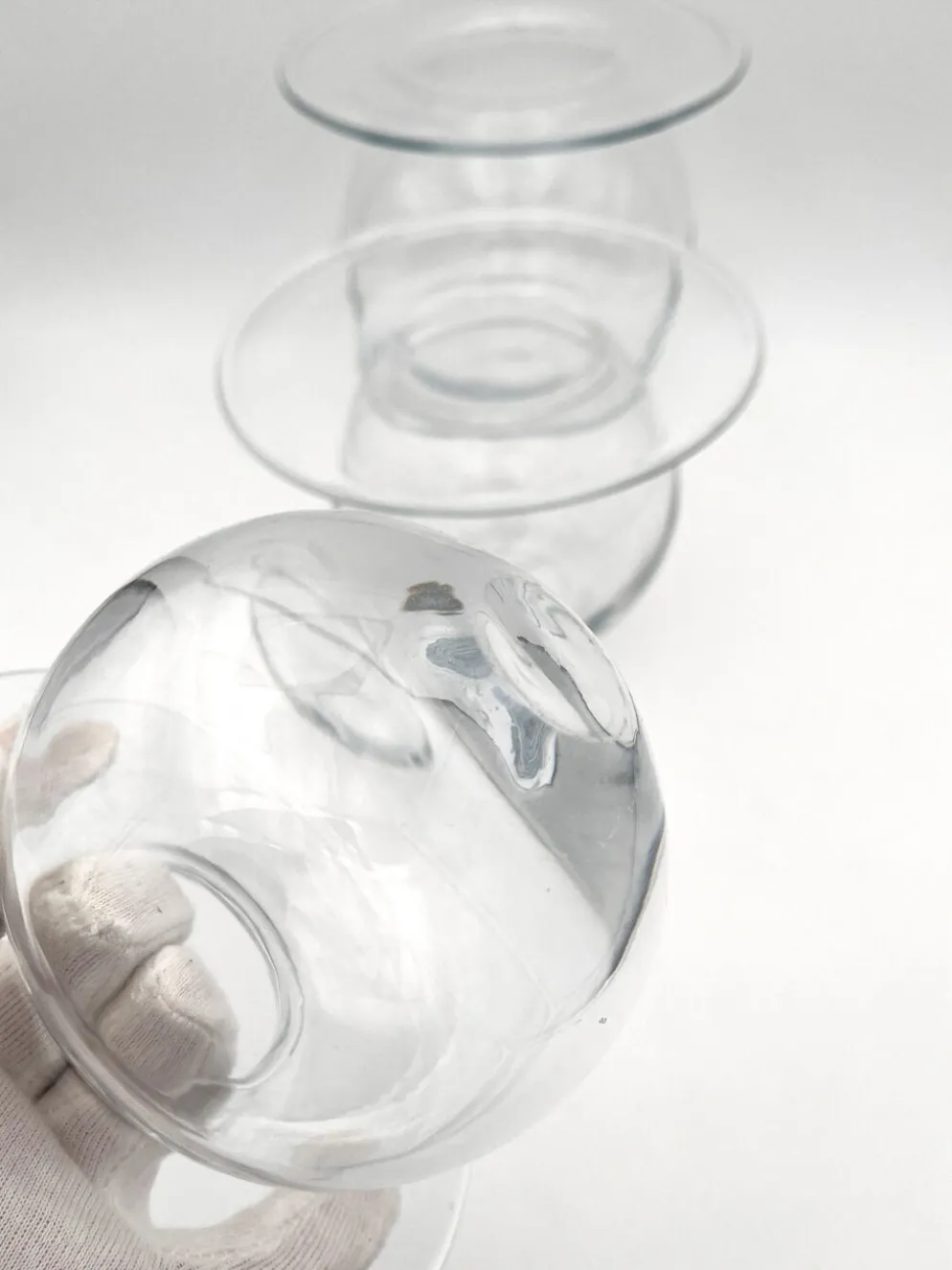 Rare Trio Vases "Saturnus" Nanny Still Riihimäen Lasi 1960