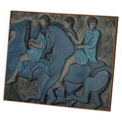 Relief mural moderne européen du milieu du 20e siècle avec motif figuratif