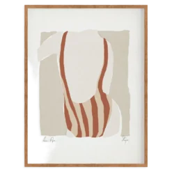 Reproduction d'art giclée encadrée d'une figure féminine, 50 x 70 cm
