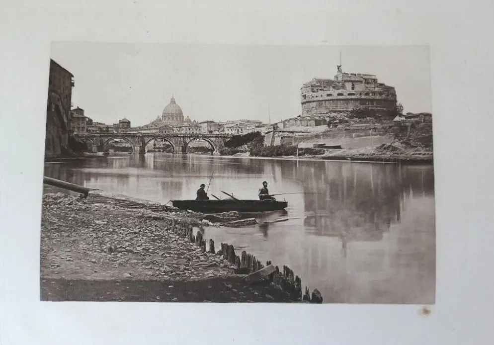 Reproduction Photo « Vue du château saint Ange et de Saint Pierre » de Alinari