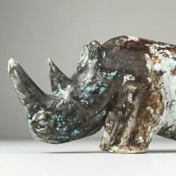 Rhinocéros en céramique, Italie, années 1970