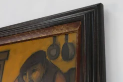 Robert Deman, Homme Solitaire, années 1940, huile sur toile, encadré