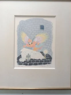 Roger chapelain-midy 1904 1992 Visite de l'Ange Lithographie 149/250