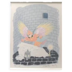 Roger chapelain-midy 1904 1992 Visite de l'Ange Lithographie 149/250