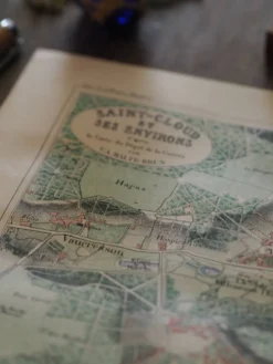 Saint-Cloud et ses environs, carte ancienne imprimée en 1883.