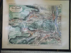 Saint-Cloud et ses environs, carte ancienne imprimée en 1883.