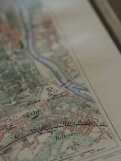 Saint-Cloud et ses environs, carte ancienne imprimée en 1883.