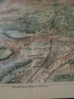 Saint-Cloud et ses environs, carte ancienne imprimée en 1883.
