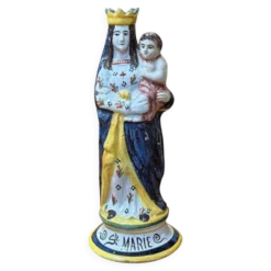 Saint Marie en faience bretonne fin XIXème